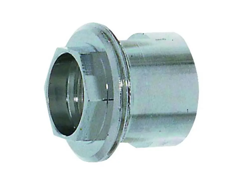 Adapter aus Metall für Ventilheizkörper, mit einer glatten Oberfläche und einem Anschluss, hergestellt von IMI Hydronic Engineering.